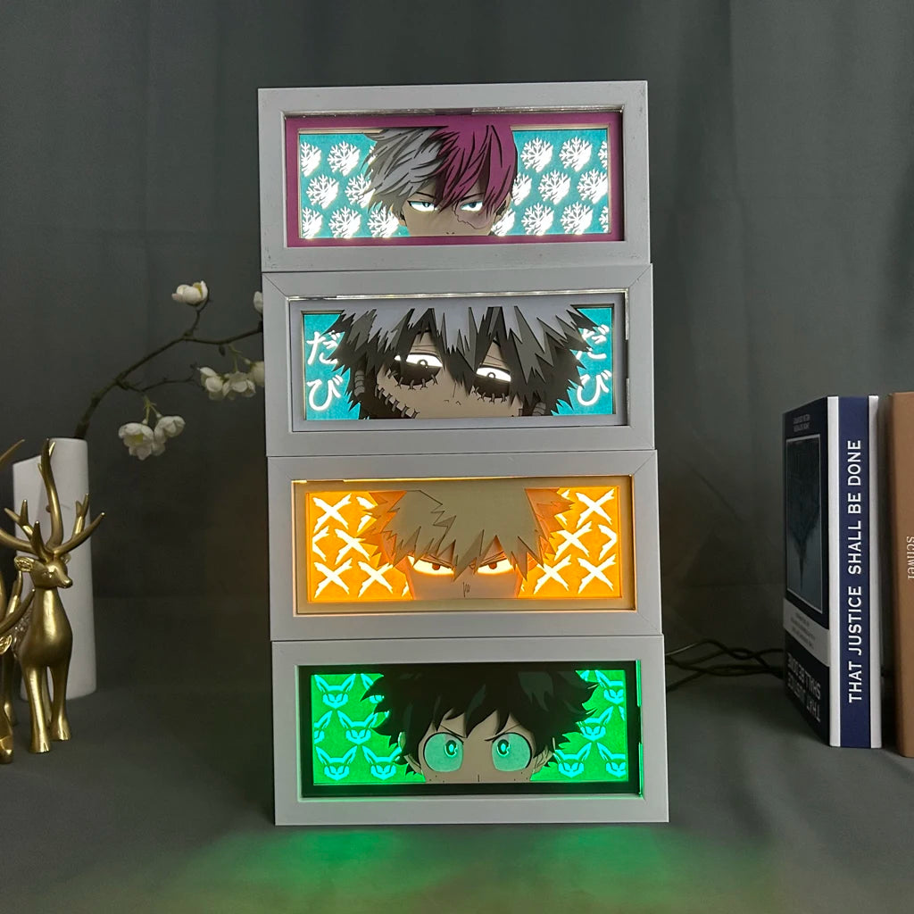 Anime LED Light Box – 3D Paper Cut Night Lamp with Remote Control Tidesmit