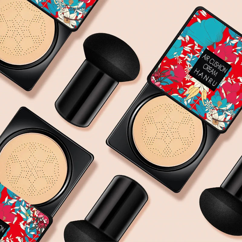 Tidesmit Mushroom Air Cushion BB cream showing creamy texture and nourishing formula for smooth face makeup coverage
