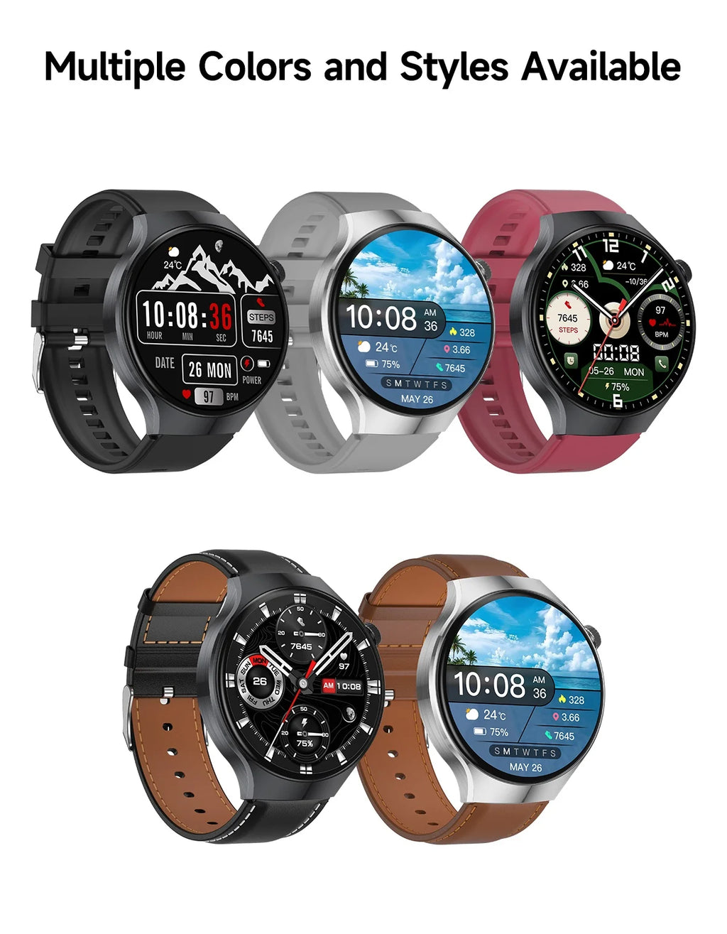 LIGE New 1000mAh Battery Smart Watch Health Monitor Bluetooth Call LED Flashlight Sports Tracker Smart Bracelet For Android ios