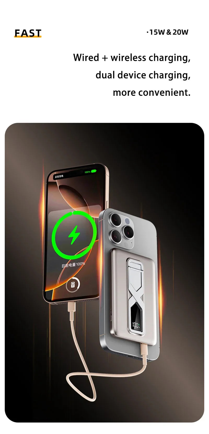 Magnetic Power Bank 10000mAh PD 20W Fast Charger - Tidesmit Tidesmit