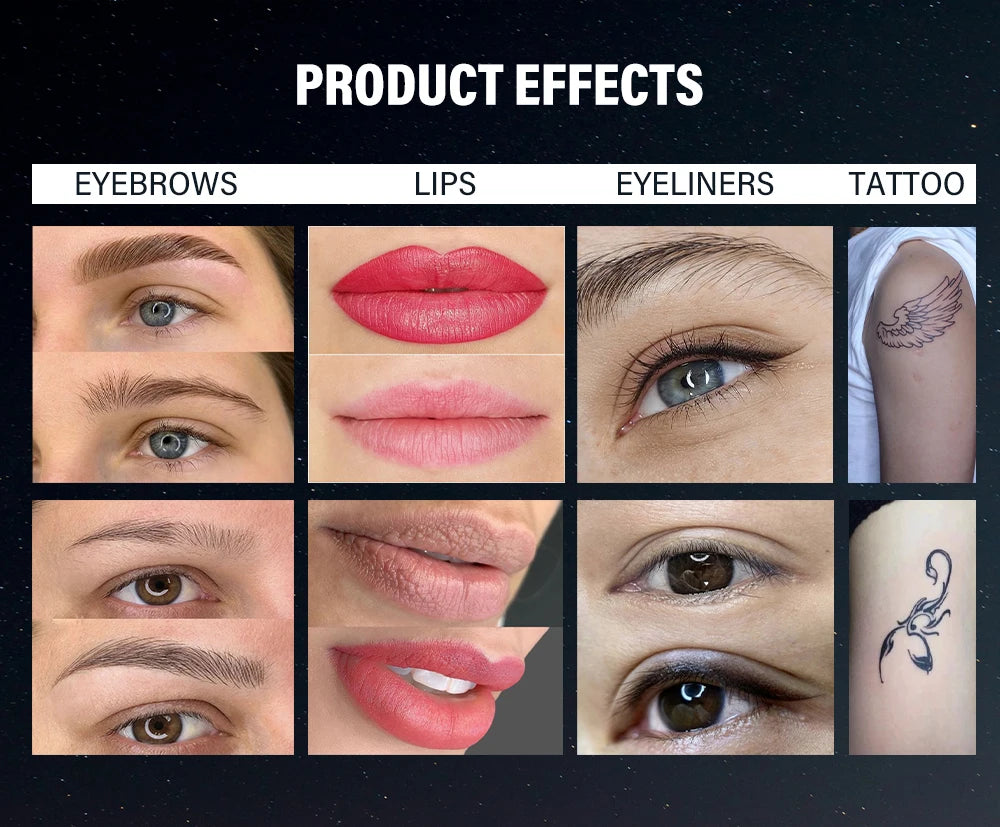 Permanent Makeup Machine for Brows and Lips - Professional 10PCS PMU Kit Permanent Makeup Machines Tidesmit
