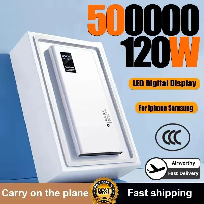 120W Fast Charging Power Bank 200000mAh | High Capacity Travel Battery Tidesmit