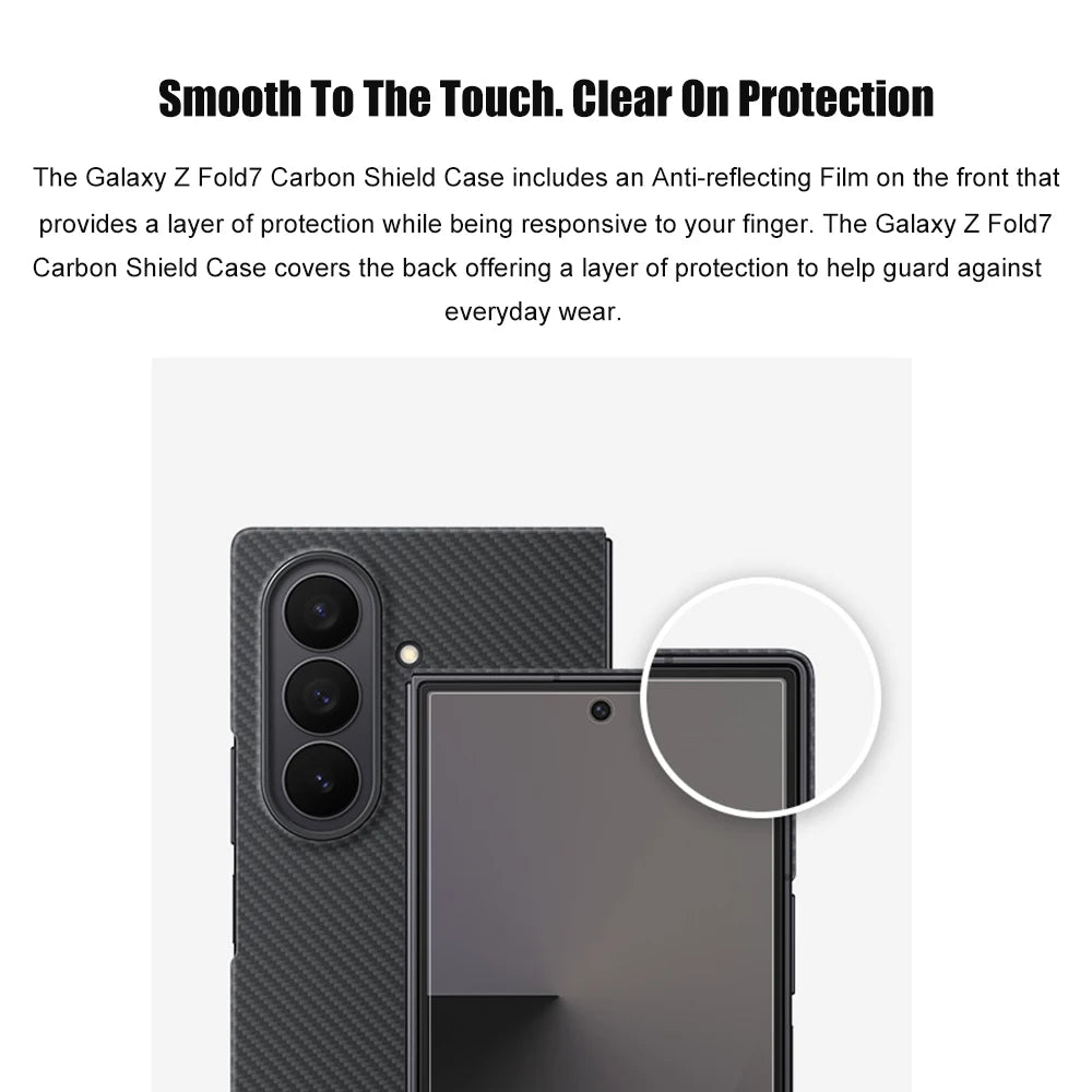 Samsung Galaxy Z Fold7 Carbon Case with Military-Grade Drop Protection Tidesmit