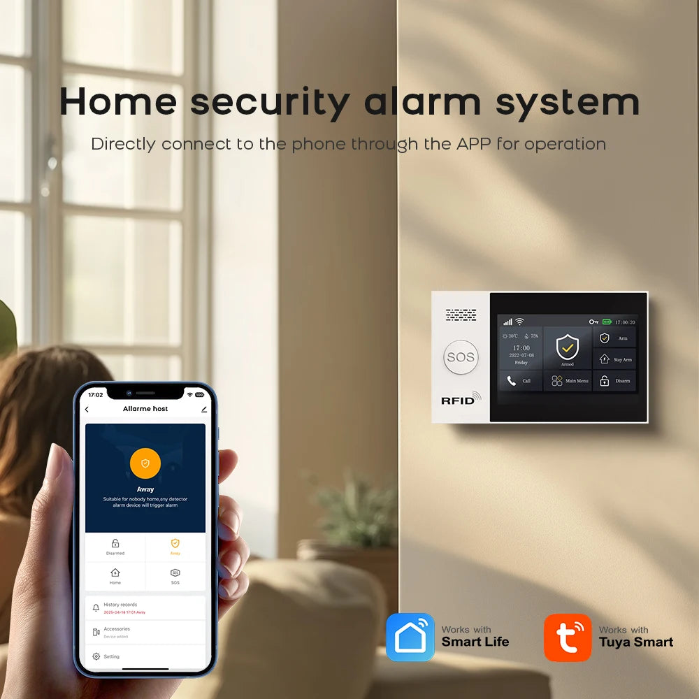 WiFi GSM Home Alarm System – App-Controlled Smart Security Kit Tidesmit