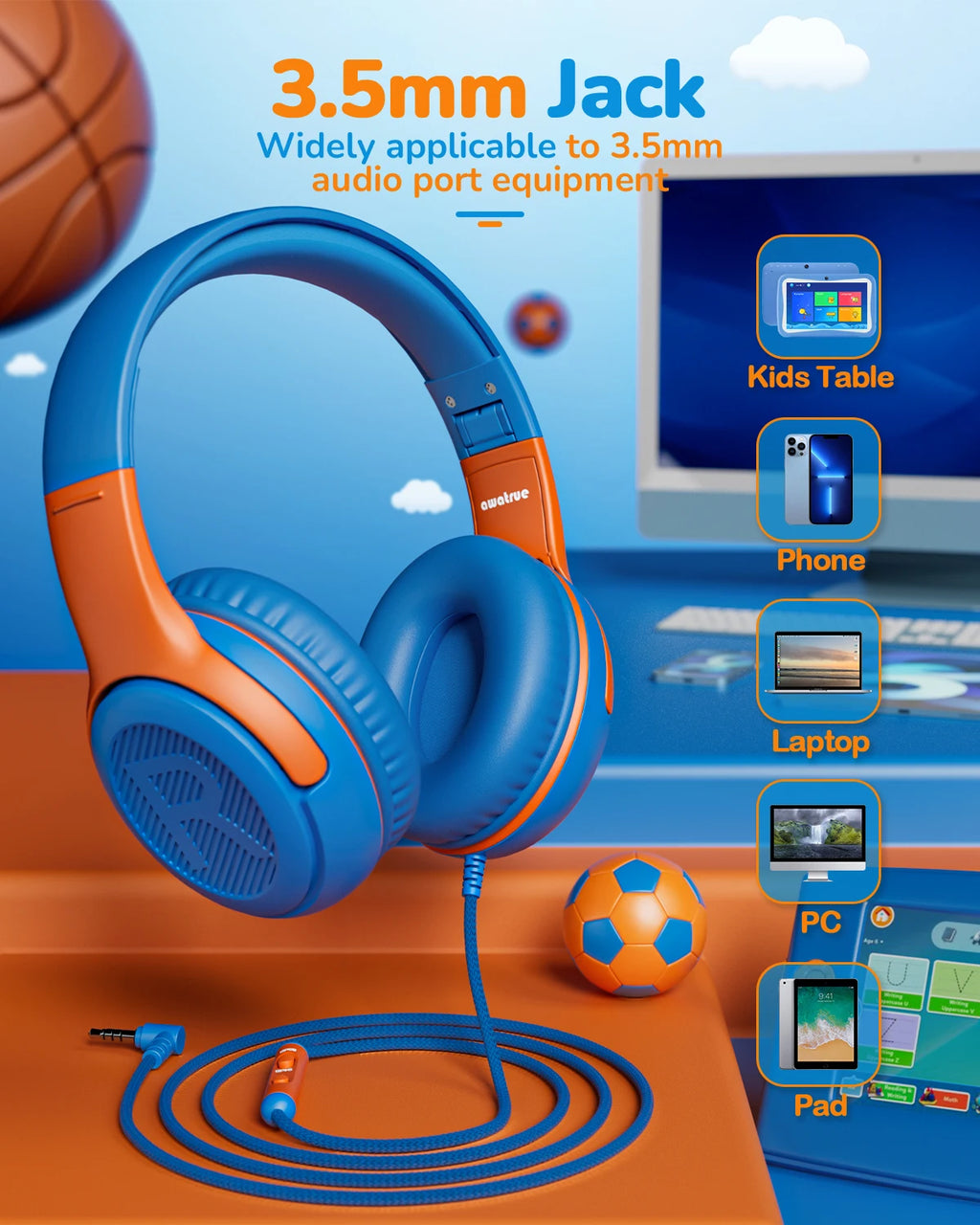 Gaming Headphones with Mic and Surround Sound - Comfortable Over-Ear Design Tidesmit