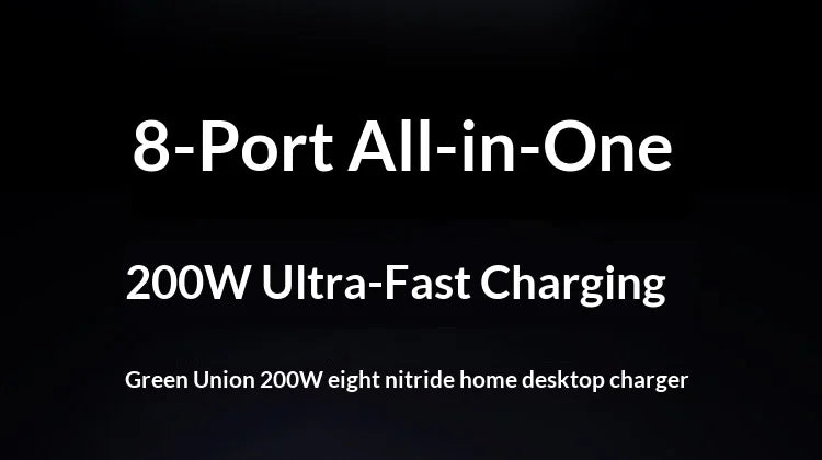 UGREEN 200W GaN Charger 8 in 1 Desktop Laptop Fast Charging Stand For Phone Tablets Smart Watch Desktop Charging Station iPad
