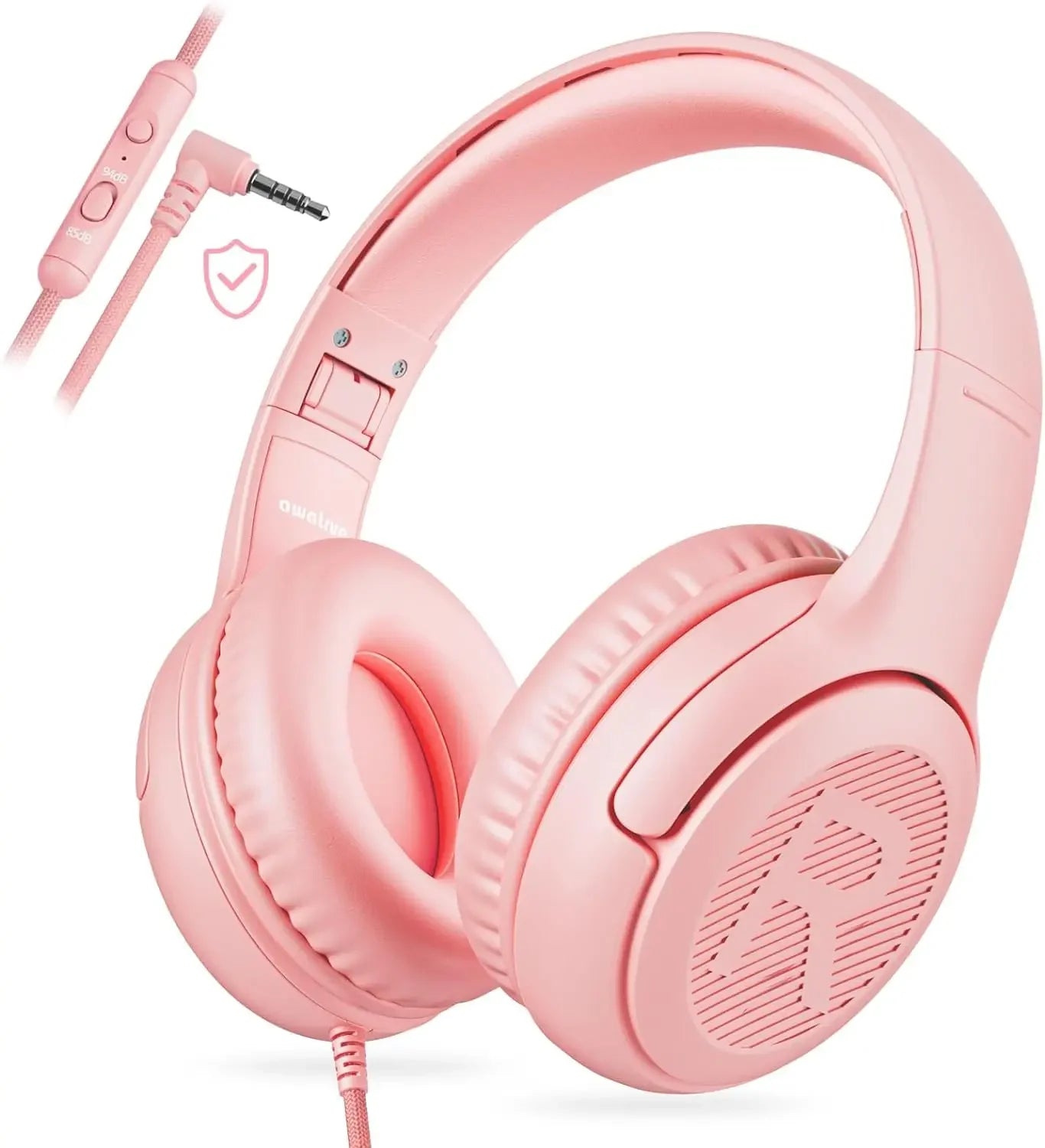 Gaming Headphones with Mic and Surround Sound - Comfortable Over-Ear Design Pink Tidesmit