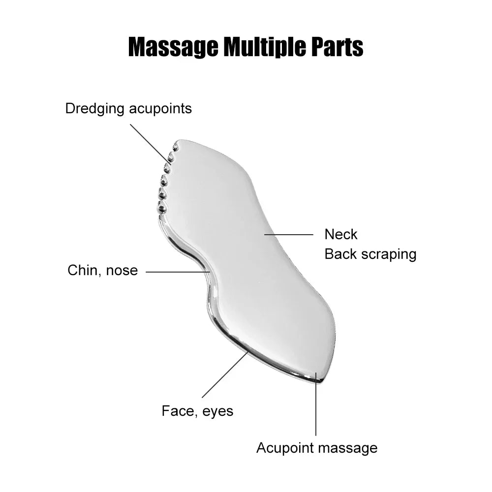 Stainless Steel Gua Sha Face Massager for Lymphatic Drainage Body Shaping Massage Equipment Tidesmit