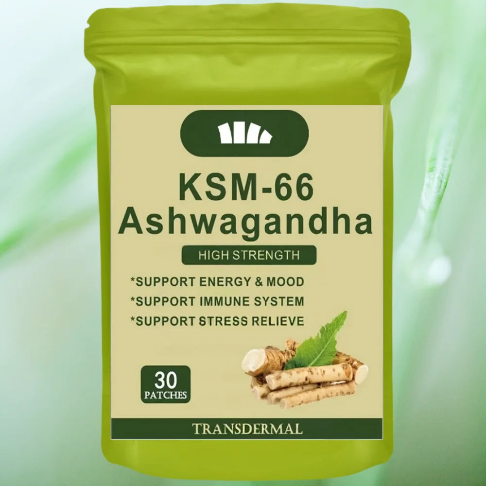 30 Patches Ashwagandha Complex Transdermal Patches Stress Relief, Mood Enhancer