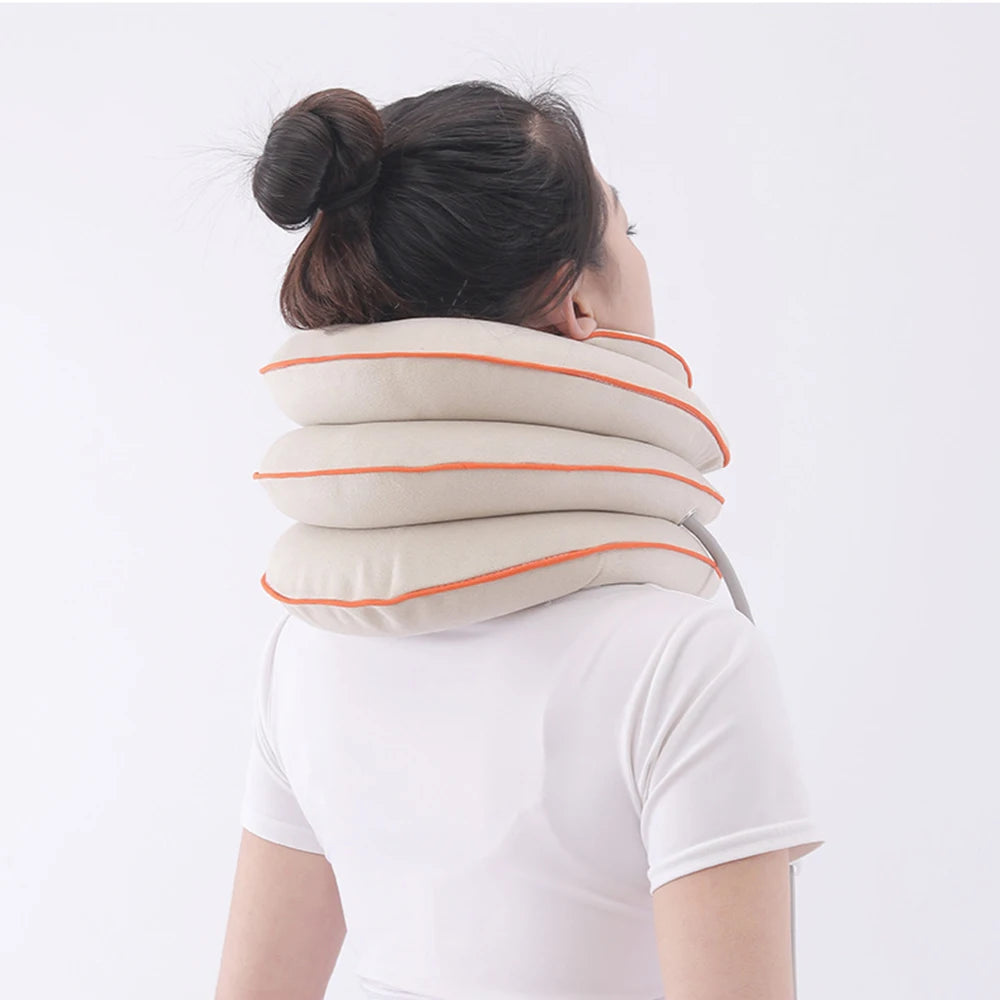 Inflatable Neck Stretcher for Cervical Traction - Tidesmit Wellness Relaxation Treatment Tidesmit