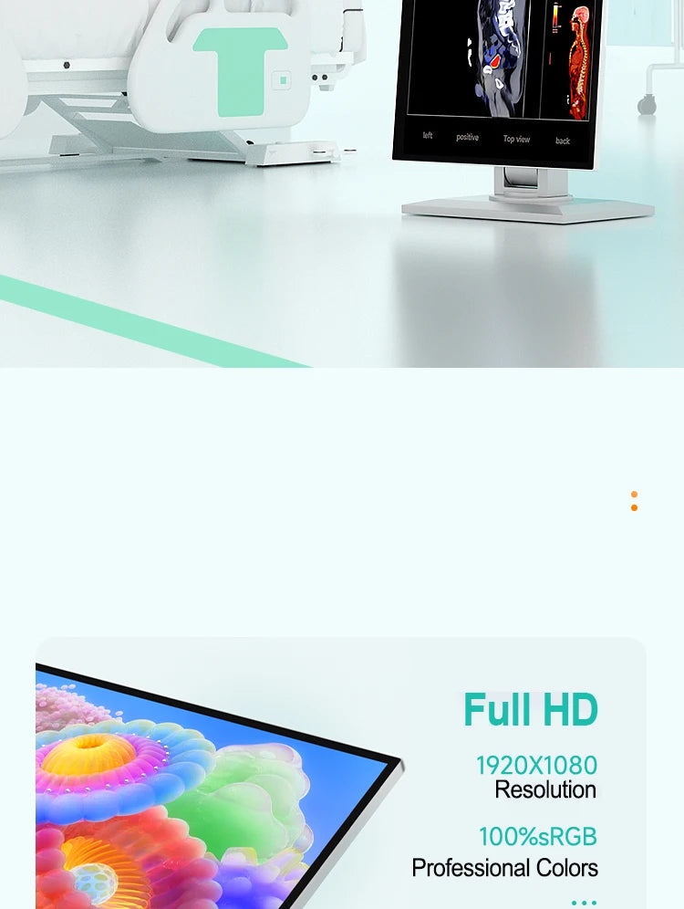 VCHANCE 21.5'' Full HD 1080p 100%sRGB Portable Medical Monitor with VESA Mount Display External for Hospital Diagnostic Devices