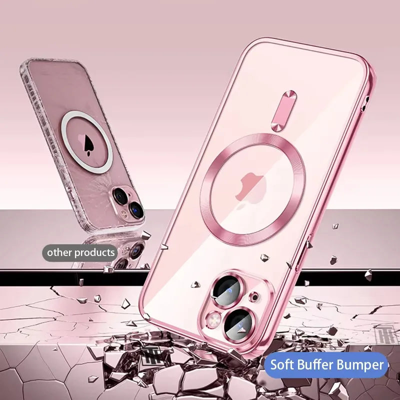 Magnetic iPhone 16 Case with Lens Protection - Slim Shock-Absorbing Cover Tidesmit