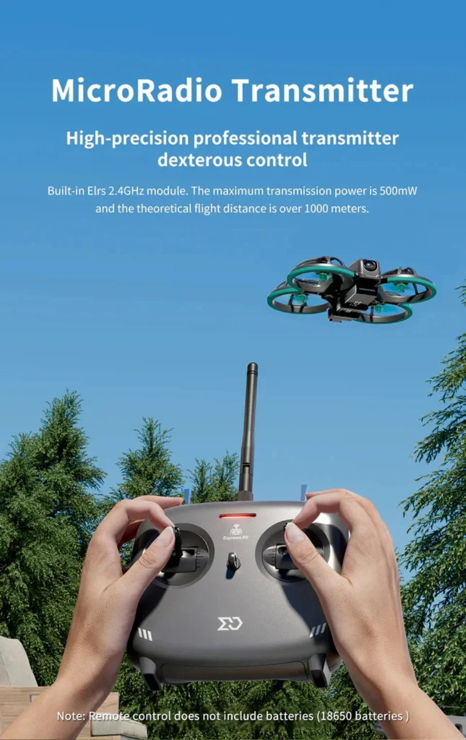 FPV Whoop Drone RTF 1S Analog Quadcopter - Precision Racing Setup Tidesmit