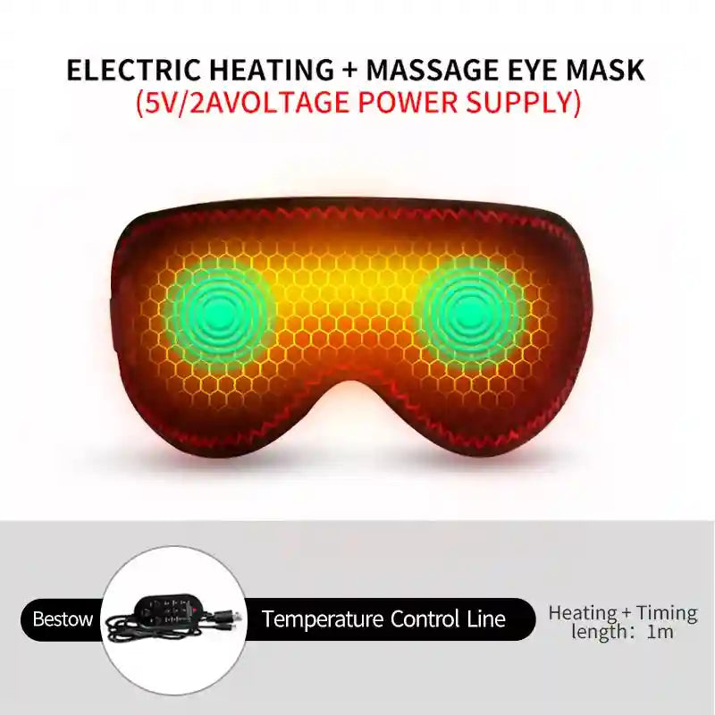 Heated Eye Massage Mask with 3 Heat Modes - Portable Wellness Device Eye Massage Instrument 5V-M Tidesmit