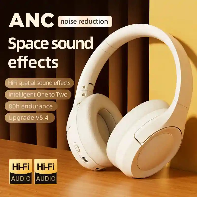 Wireless Headphones with Active Noise Cancellation - L50 Over-Ear Model Tidesmit