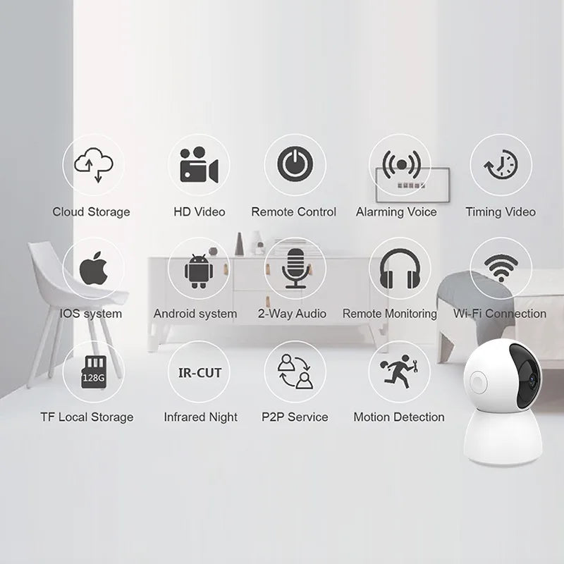 2K 400W Tuya Smart Mini WiFi IP Camera Remote Wireless Surveillance Auto Tracking Of Human Home Security CCTV Baby Pet Monitor