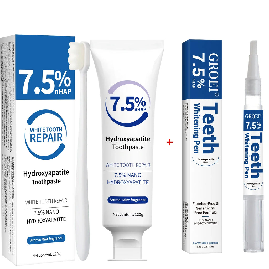 Tidesmit Hydroxyapatite Enamel Repair Toothpaste and Whitening Pen for stain removal and fresh breath oral care