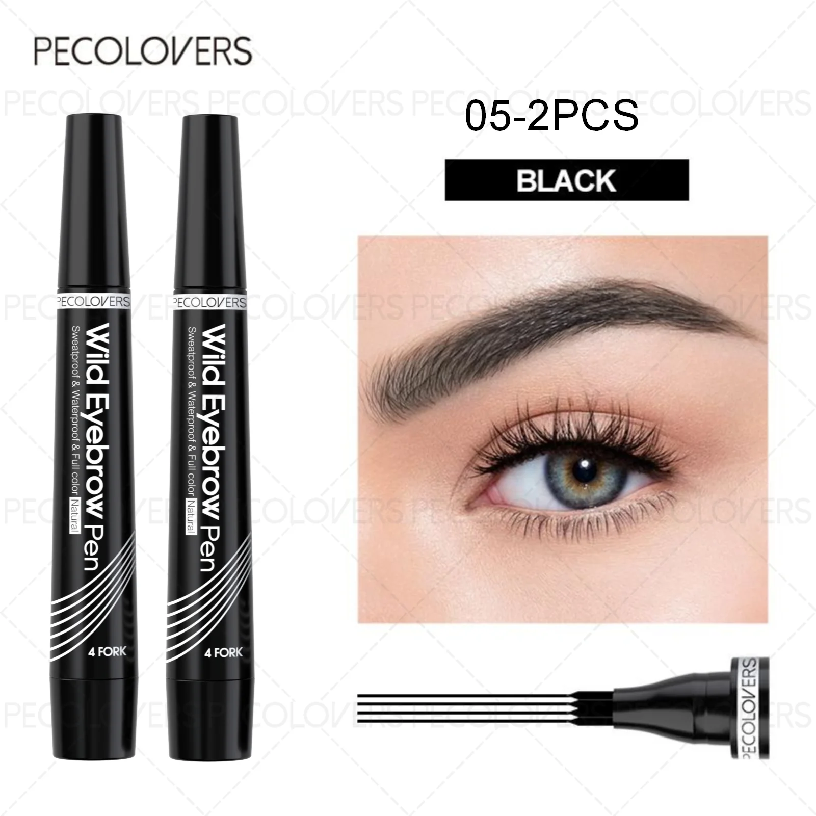 Eyebrow Tattoo Pen Waterproof 4-Tip Microblading Makeup Tool Permanent Makeup Machines 05-2PCS Tidesmit