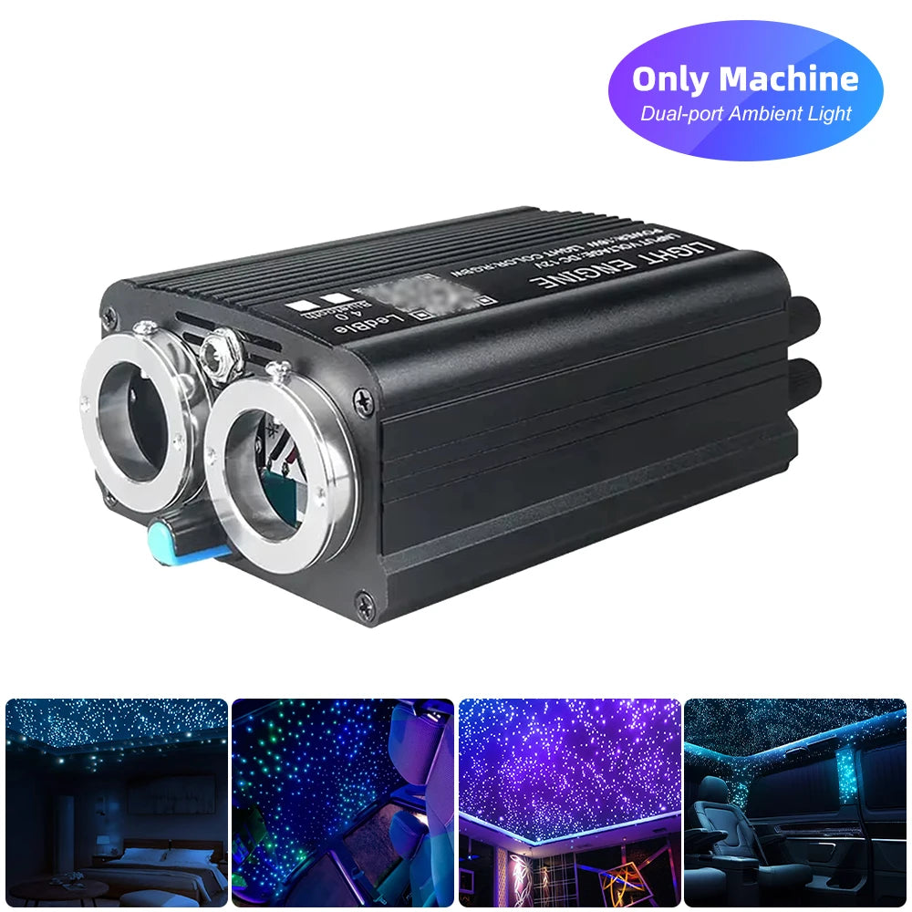 Fiber Optic Starry Sky Car Atmosphere Lamp - RGB LED Lighting Kit Only machine B Tidesmit