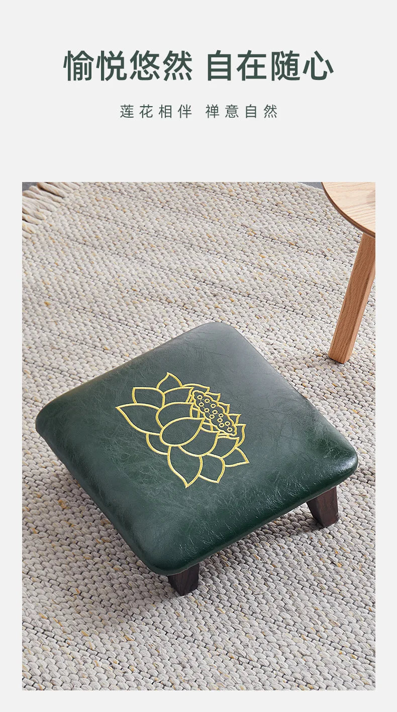 Solid Wood Stool Cushion Household Meditation Temple Kowtow Bay Window Futon Pad Lotus Seat Cushion