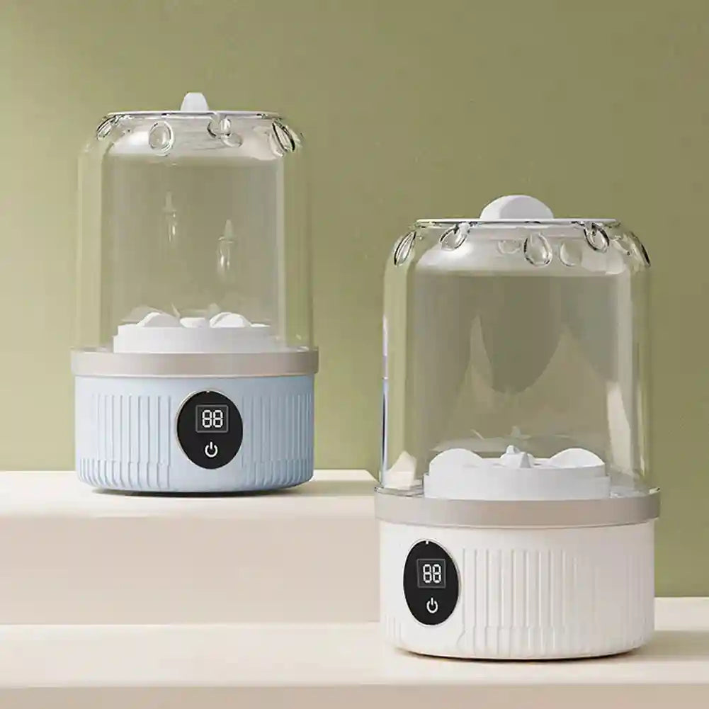 Tidesmit portable wireless mini washing machine for travel, ideal for cleaning underwear and socks in a compact bucket.
