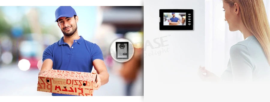 Video Door Phone Doorbell Intercom System 7" Monitor IR Camera Night Vision 1V1