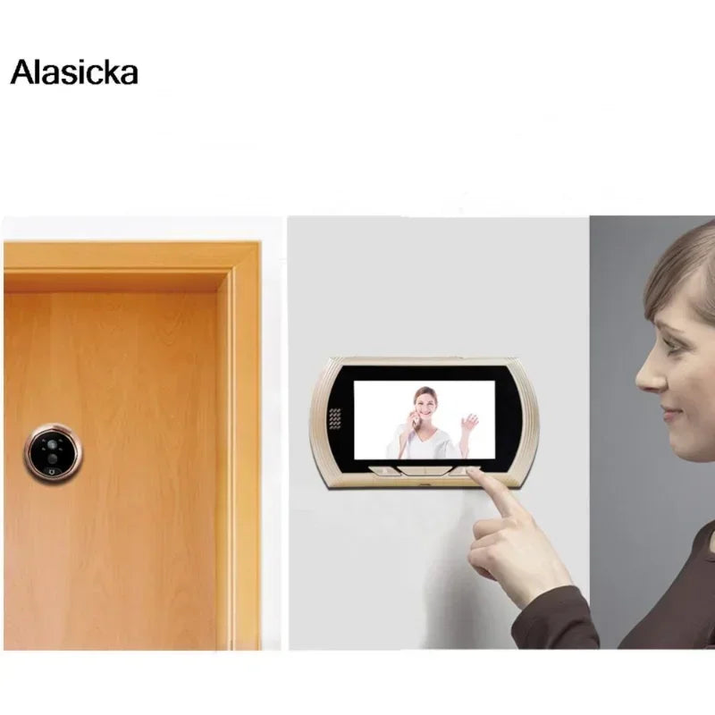 4.5 Inch Smart Digital Door Station Camera Infrared Night Vision Doorbell Door Eye Video Recording Peephole Viewer Doorbell