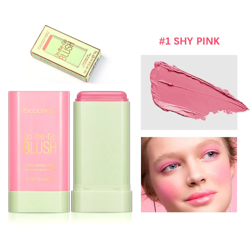 Tidesmit multi-functional blush stick shade swatch showing waterproof cream rouge texture and high color payoff