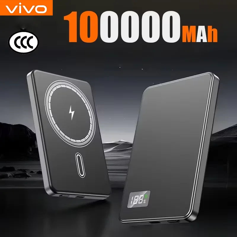 Tidesmit Magnetic Fast Charging Power Bank 50000mAh PD Portable Charger Gray 100000mAh Tidesmit