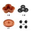 3-4-Tier Stackable 3-Petal Modular Vertical Garden Planter with Wheels Movable for Strawberries, Herbs, & Vegetables,