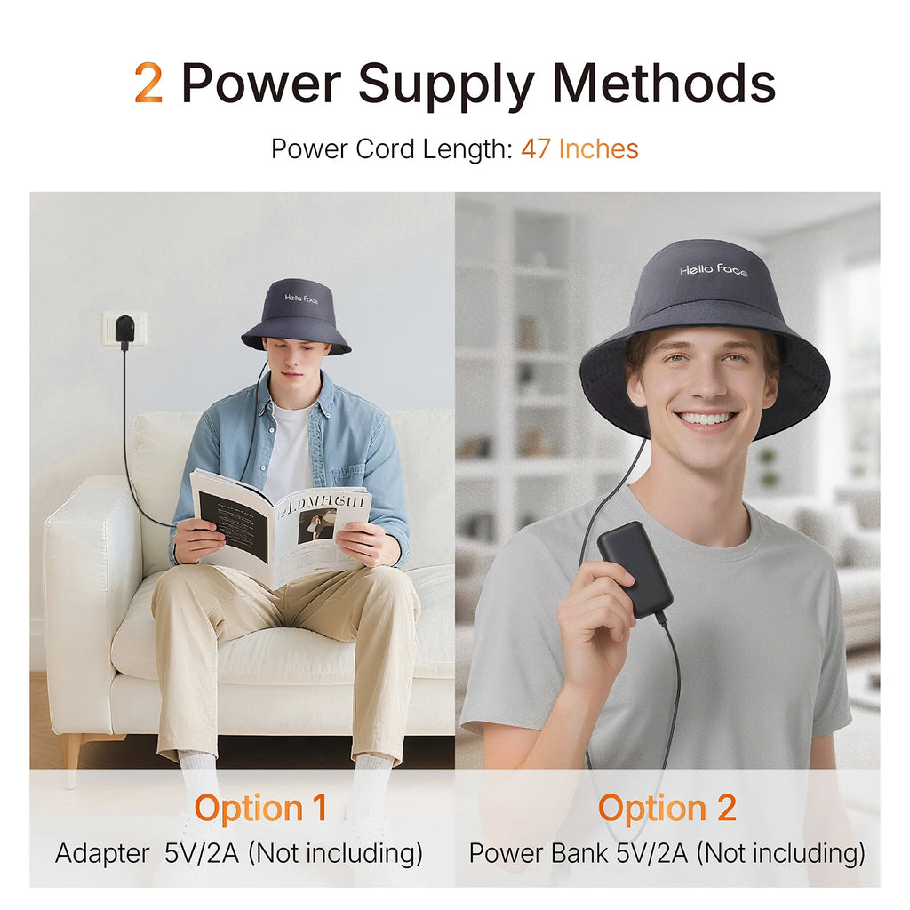 Red Light Therapy Hair Growth Hat, Dual Wavelength LED - Navy Relaxation Treatment Tidesmit