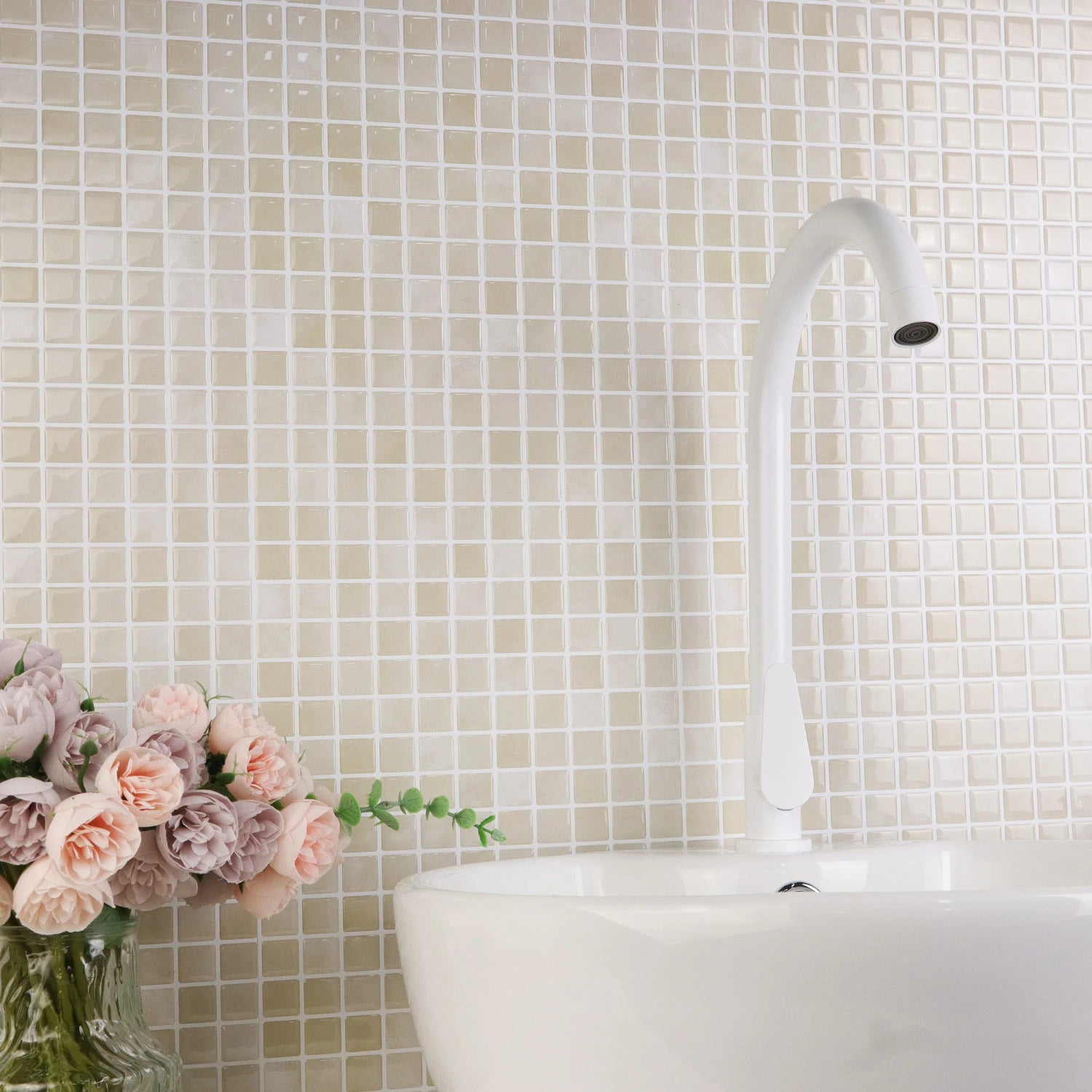 10 Sheets Brick Wall Stickers 3D Mosaic Patterned Vinyl Tiles Marble Textured Surface Wallpaper For Home Application