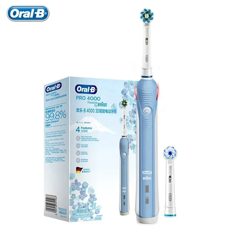 Oral B Sonic Electric Toothbrush PRO4000 RPO600 D12 Vitality Rotating Tooth Brush for Adults Oral Cares Rechargeable Waterproof