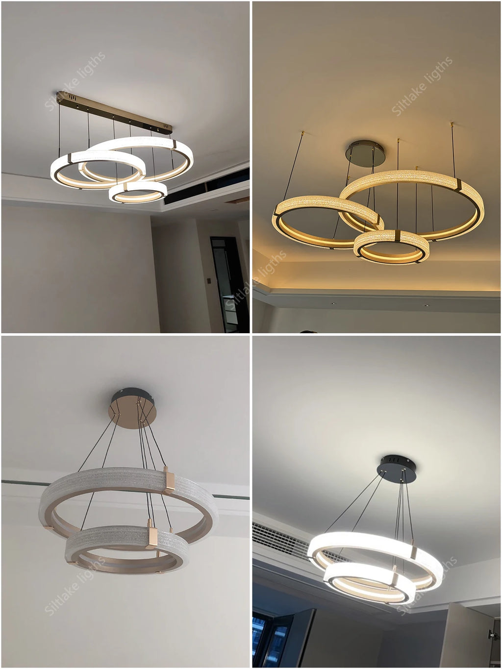 Modern Round LED Ring Light – Adjustable Minimalist Pendant 40-80cm Tidesmit