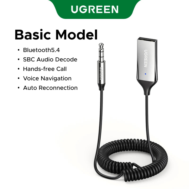 Bluetooth 5.4 Audio Receiver - High-Fidelity Wireless Sound Adapter Bright Silver Tidesmit