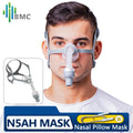 BMC N5AH Waterless Humidification Nasal Mask with Headgear and Head Pad S/M/L Size Suitable for CPAP Travel Machine M1 MIni APAP