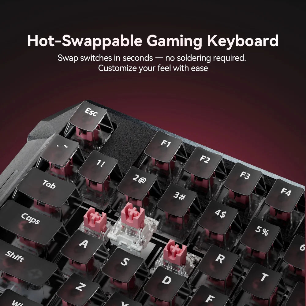 DarkBeacon Flux 87 Hall Effect Gaming Keyboard Wired, 80% Layout PC MAC Esports Keyboards, Red HE Magnetic Switch, 0.01mm Rapid Trigger, Adjustable Actuation, 8000Hz Polling, Hot Swappable, RGB Backlit, RS/SOCD/DKS/MT