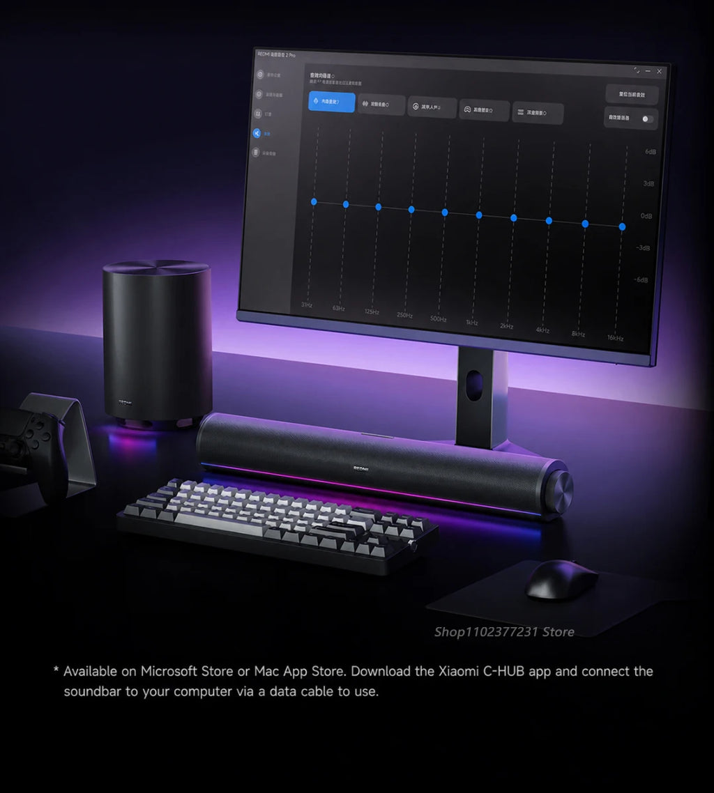 NEW Mijia REDMI Computer Speaker 2 Pro Four-Unit Two-Channel Stereo RGB Ambient Light Bluetooth 5.0 Built-in Microphone CN