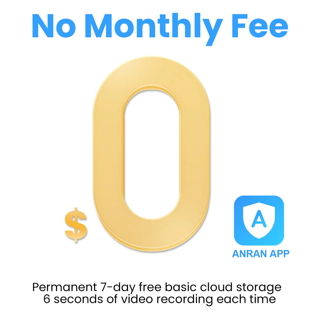 ANRAN 2K Solar Camera Built-in Battery 3MP 2.4G WIFI Security Camera Flood lights Free Basic Cloud Storage Color Night Vision