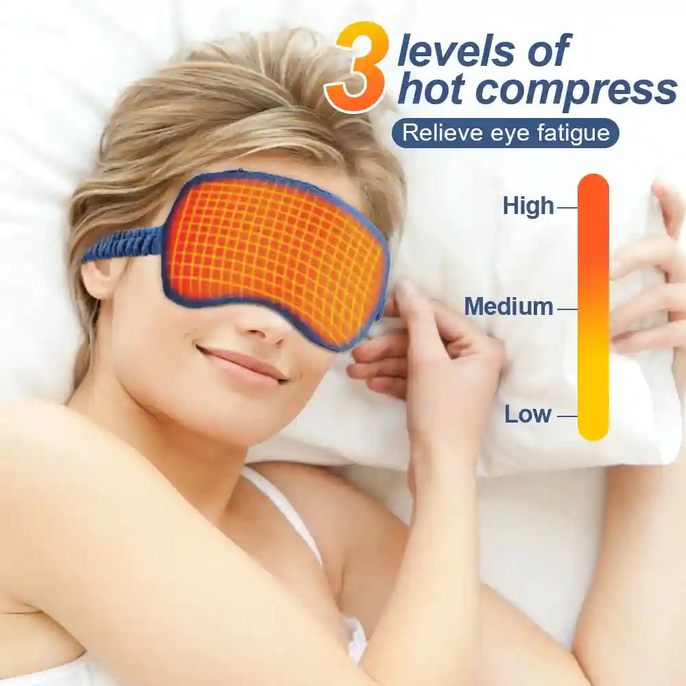 Heated Eye Massager Mask for Eye Strain Relief and Rechargeable Sleep Eye Massage Instrument Tidesmit