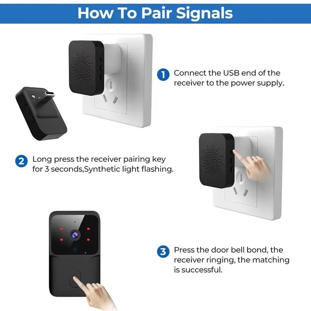 2026 WiFi Video Doorbell 1080P Tuya Smart Outdoor Wireless Intercom Waterproof Wireless Camera Ringing Bell
