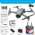 4K GPS Drone with Triple Camera - Foldable FPV Quadcopter Gray 4K DualC 1B Tidesmit