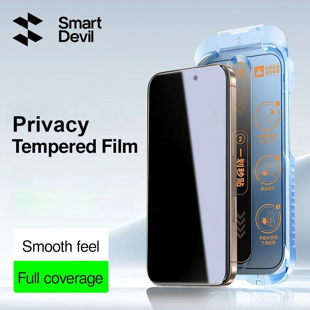 Privacy Screen Protector for iPhone 16 Pro Max - 3 Pack Anti-Peep Tempered Glass 3 Piece Tidesmit