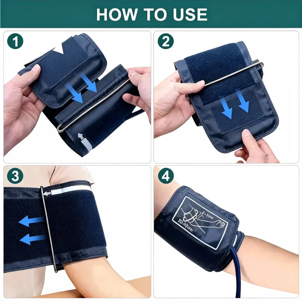 Upper Arm Blood Pressure Meter Automatic Tonometer BP Cuff Machine Medical Sphygmomanometer Home Tensiometer Digital BP Monitor