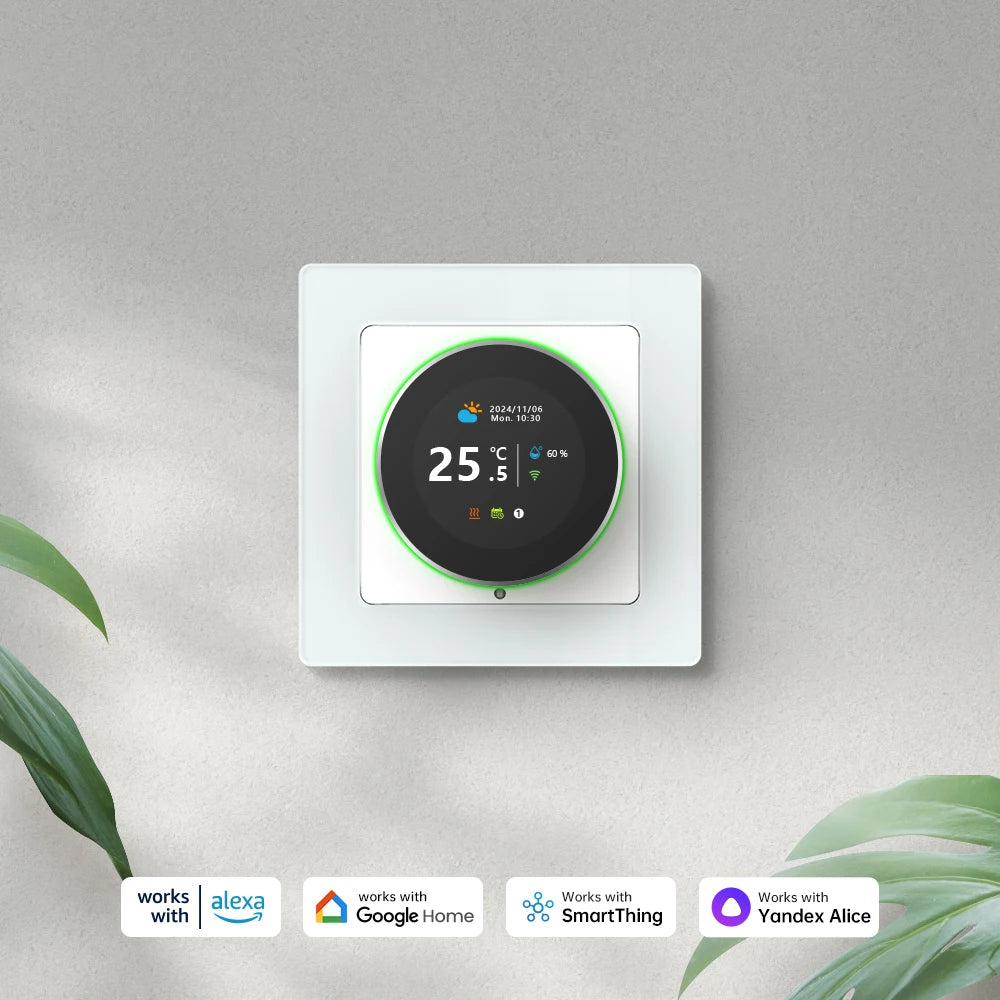 AVATTO WiFi Smart Knob Thermostat，Electric Floor Heating Water/Gas Boiler Temperature Controller Support Tuya Google Home,Alexa