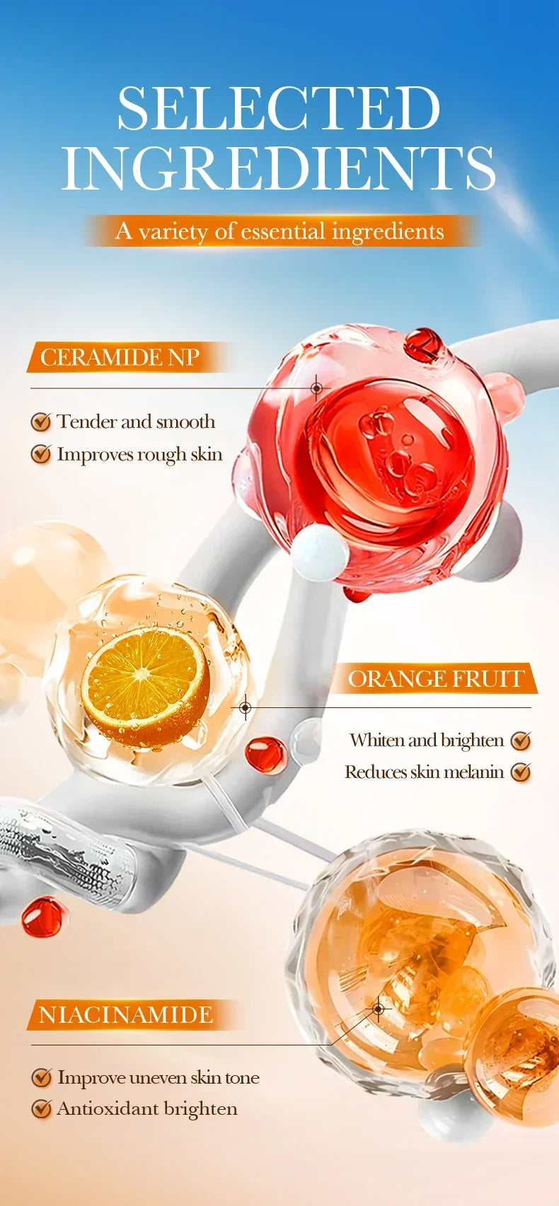 Orange Exfoliating Gel for Pores & Blackheads | Natural Beauty Care Scrubs Treatments Tidesmit