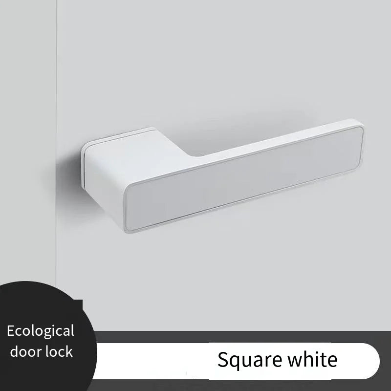 New High Aesthetic Minimalist Room Door Lock, Magnetic Silent Lock, Wooden Door Handle, Minimalist Style