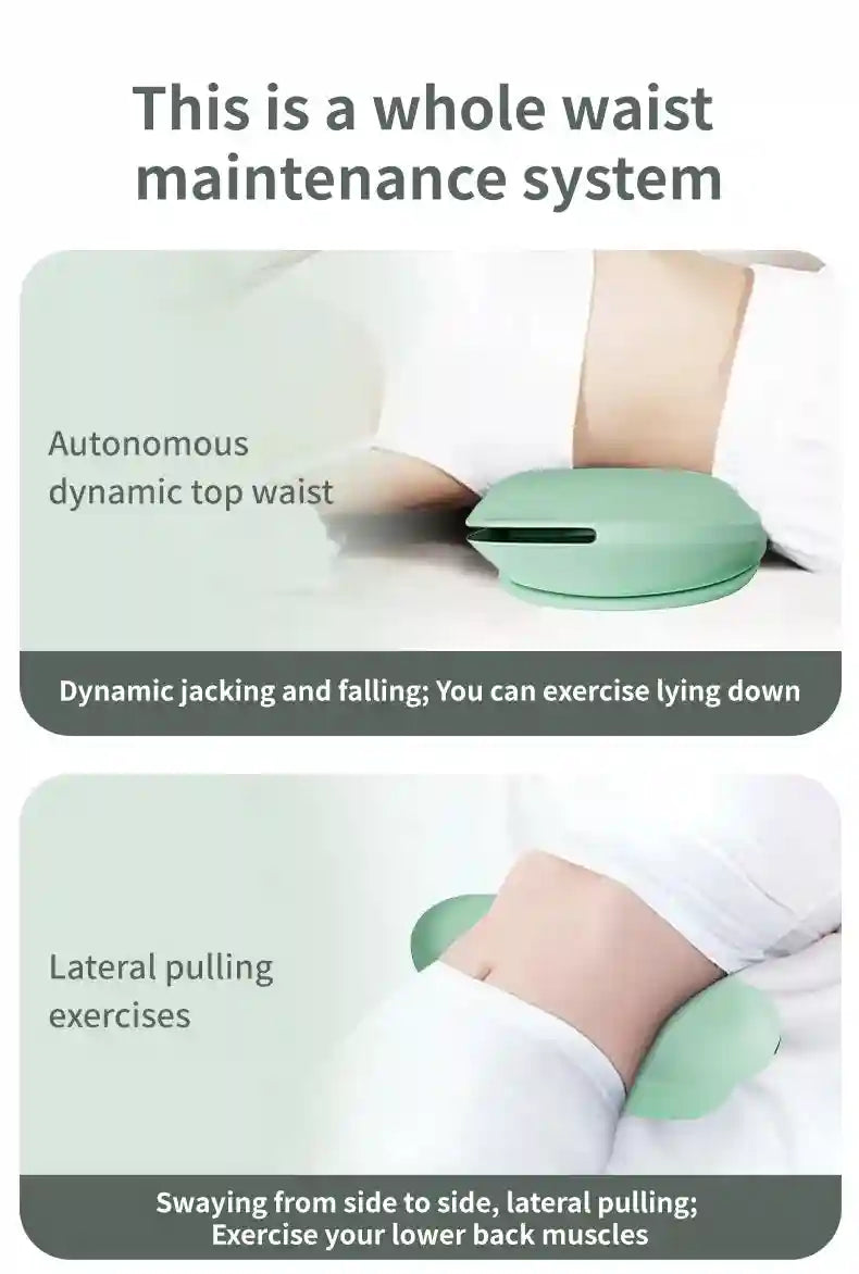 Electric Lumbar Traction Device with Heat Therapy and Adjustable Modes Massage Roller Tidesmit