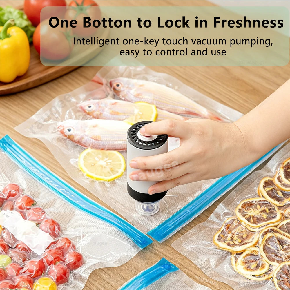 Air Pump Sealer Electric Vacuum Sealer Pump Automatic Dry/Wet Food Sealing Pump USB Rechargeable Mini Air Pump Machine