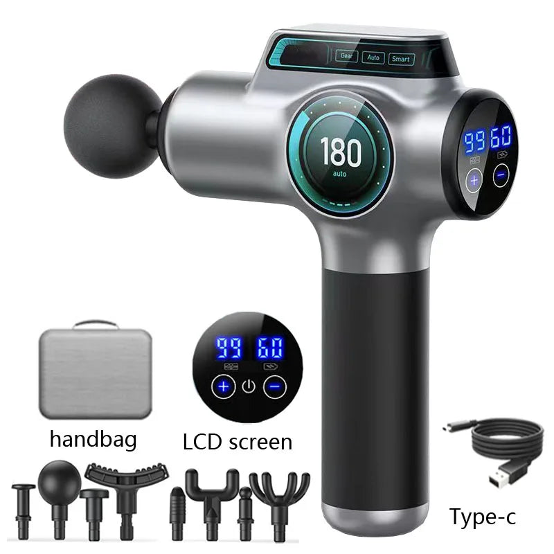 Deep Tissue Massage Gun | 99-Speed Portable Muscle Recovery Device Relaxation Treatment Tidesmit